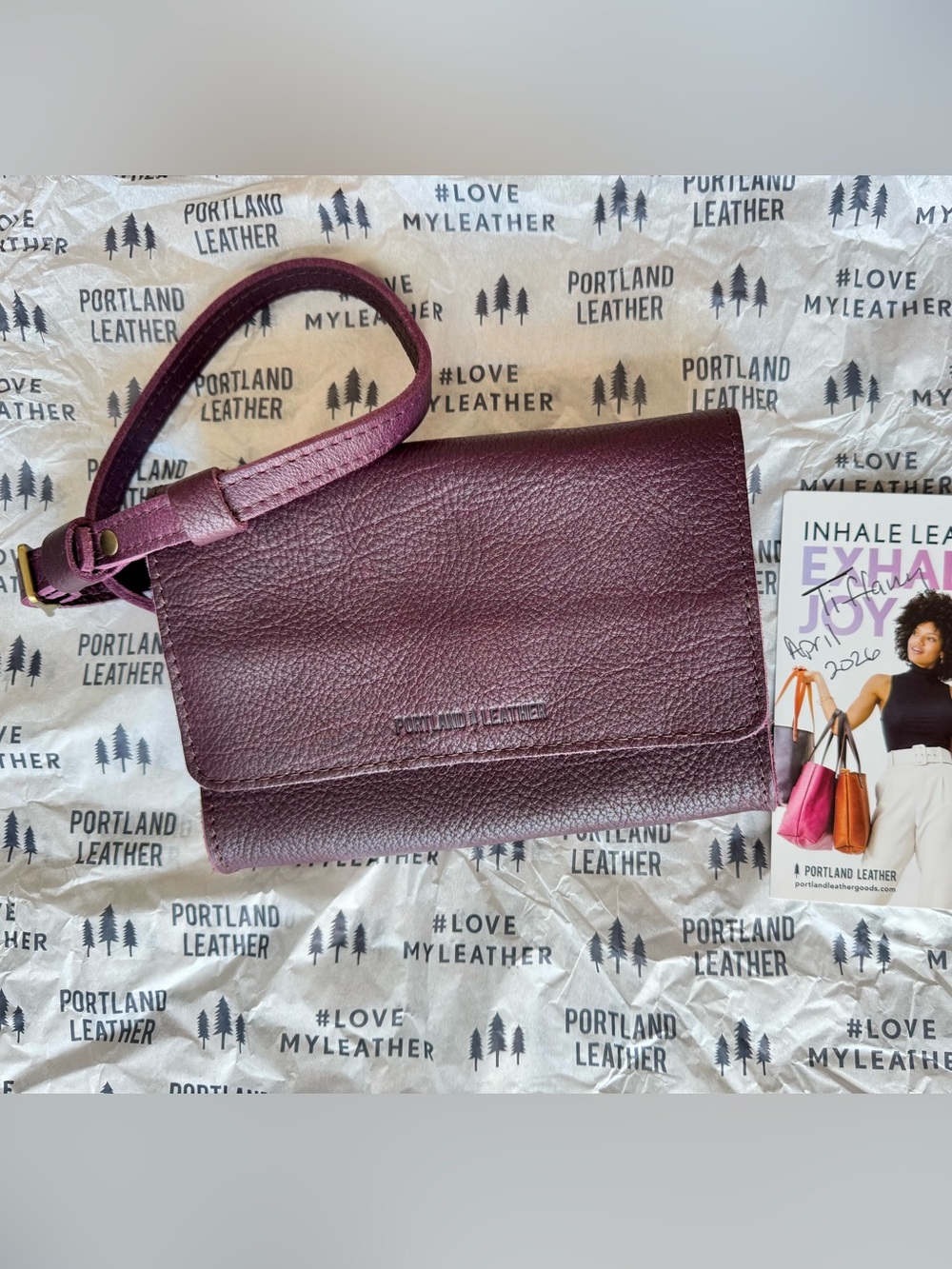 Portland Leather Belt Bag in Plum